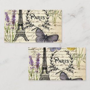 vintage rustic french eiffel tower Paris Party Card