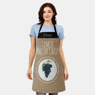 Vintage Rustic Grape Jam personalized Apron