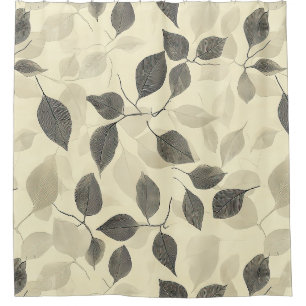 Vintage Rustic Green Leaf Pattern with Cream Base
