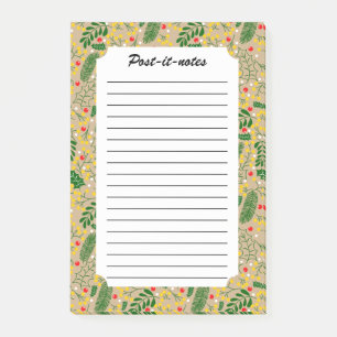 Vintage Rustic Greenery Holly Berry Christmas Post-it Notes