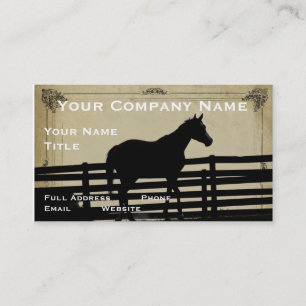 Vintage Rustic Horse Business Card Farm or Ranch