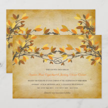 Vintage Rustic Knotted Love Trees Autumn Wedding