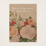 Vintage rustic kraft chic floral earring display<br><div class="desc">Vintage rustic kraft chic floral earring display</div>
