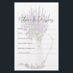 Vintage Rustic Lavender Advice Card Bridal Shower<br><div class="desc">Vintage Lavender. Advice & Wishes. Shower.</div>