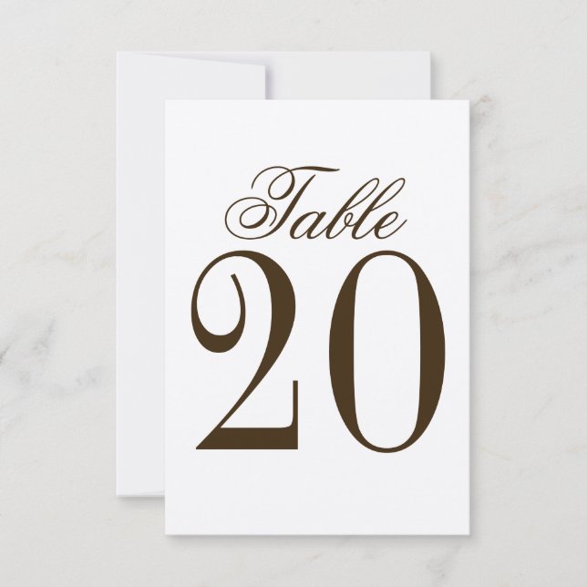 Vintage Rustic Mariage Numéro de table (Devant)