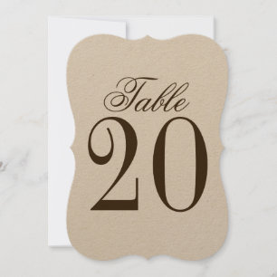 Vintage Rustic Mariage Numéro de table
