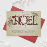 VINTAGE RUSTIC NOEL CHRISTMAS PARTY INVITATION<br><div class="desc">VINTAGE RUSTIC NOEL CHRISTMAS PARTY INVITATION</div>