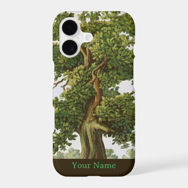 Vintage Rustic Oak Tree Custom Name (Back)