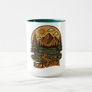 Vintage/rustic outdoorsy explore nature mug