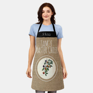 Vintage Rustic Plum Jam personalized Apron
