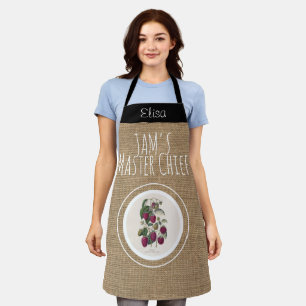 Vintage Rustic Raspberry Jam personalized Apron