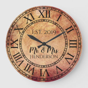 Vintage Rustic Shabby Chic Distressed Antique Cool Large Clock