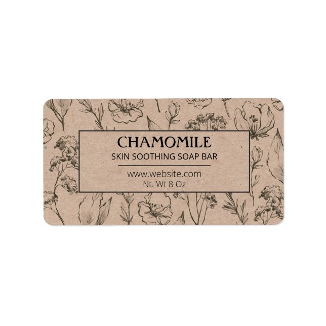 Vintage Rustic Soap Bar Étiquettes (Devant)