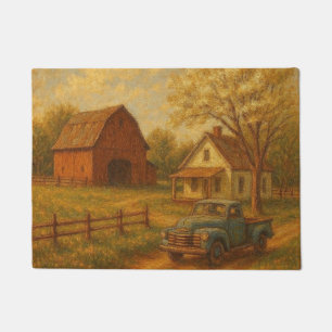 Vintage/rustic spring farm  doormat