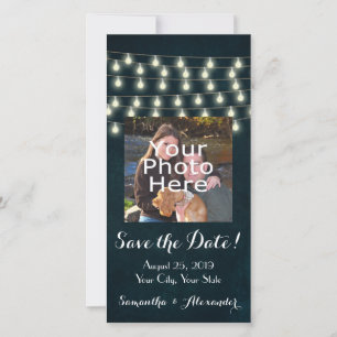 Vintage Rustic String Lights Save the Date