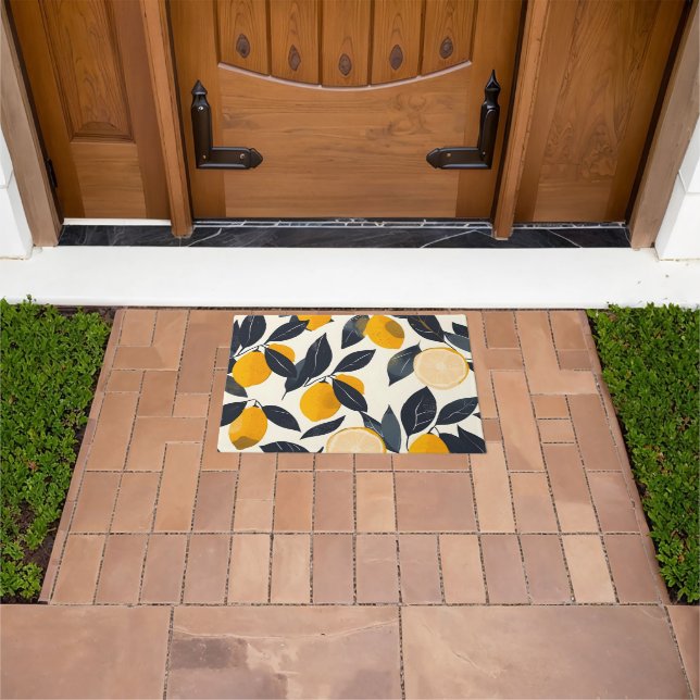 Vintage Rustic Summer Lemonade Leaf Doormat (Outdoor)