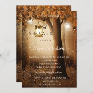 Vintage Rustic Tree Bridal Shower Invitation