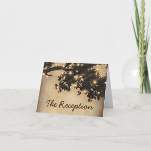 Vintage Rustic Tree Wedding Evening Reception Invitation