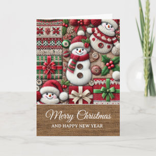 Vintage Rustic Ugly Christmas Sweater Christmas Card