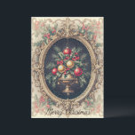 Vintage Rustic Victorian Style Merry Christmas  Holiday Card<br><div class="desc">Merry Christmas</div>