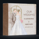 Vintage Rustic Watercolor Romantic String Lights Binder<br><div class="desc">Vintage Rustic Watercolor Romantic String Lights design</div>