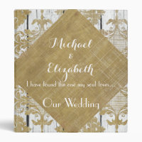 Vintage Rustic Wedding Planner & Album Bible Verse