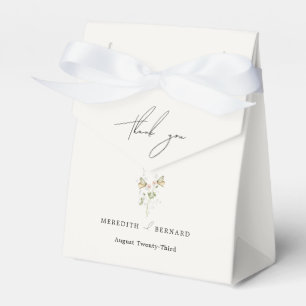 Vintage Rustic Wildflower Wedding Thank You Favor Box