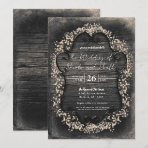 Vintage Rustique Bois et invitation à respirer béb