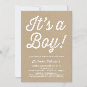 Vintage RUSTIQUE C'EST UNE INVITATION BABY SHOWE