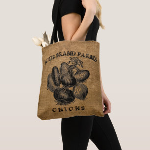 Vintage Rustique Faux Burlap Onion Modèle sac
