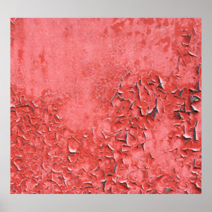 Vintage Rusty Iron Wall Texture Poster