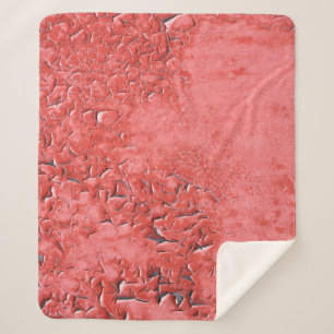 Vintage Rusty Iron Wall Texture Sherpa Blanket