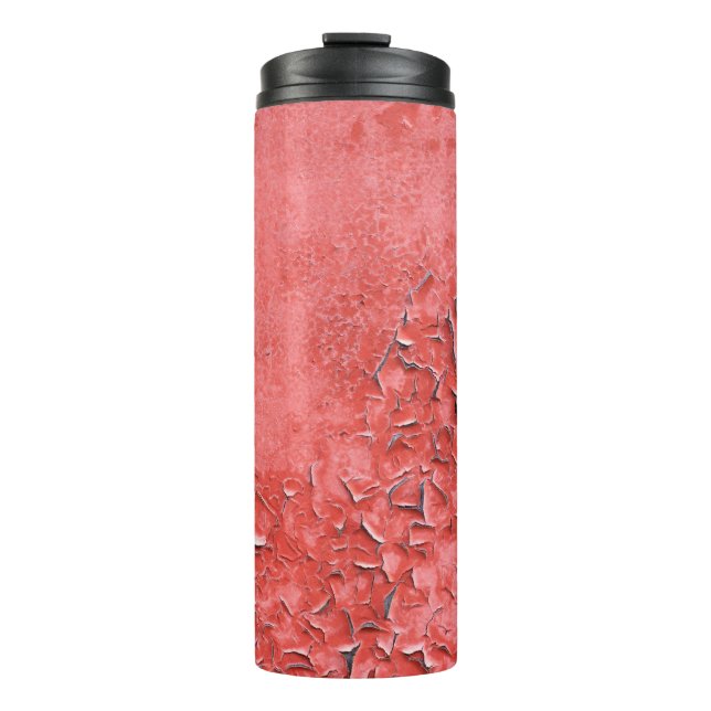 Vintage Rusty Iron Wall Texture Thermal Tumbler (Front)