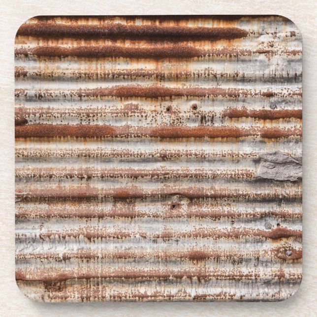 Vintage Rusty Metal Coaster (Front)