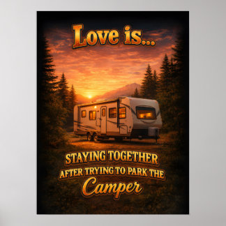 Vintage RV Camper Bootleg Poster