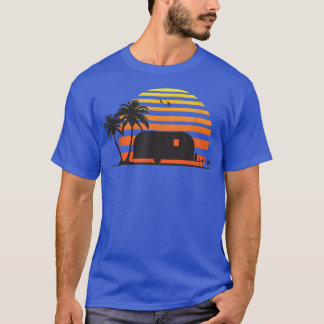 Vintage RV Camper Trailer Beach Sunset Tee