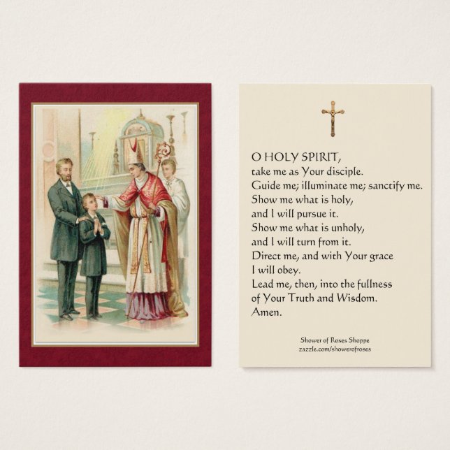 Vintage Sacrament of Confirmation Holy Card (Front & Back)