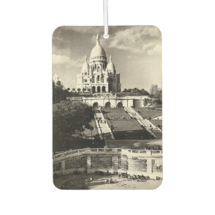 Vintage Sacré-Coeur de Montmartre in Paris Photo Air Freshener