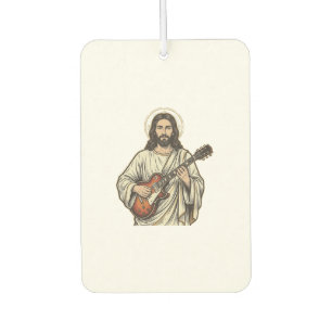 Vintage Sacred Guitarist Engraving Shirt Design_1 Air Freshener