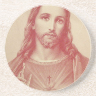 Vintage Sacred Heart of Jesus Coaster