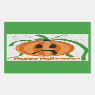 Vintage Sad Jack o' Lantern Sticker