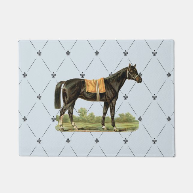 Vintage Saddle Horse Doormat (Front)