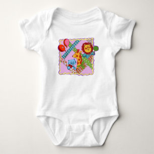 Vintage Safari Animals Baby Bodysuit