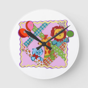 Vintage Safari Animals Wall Clock