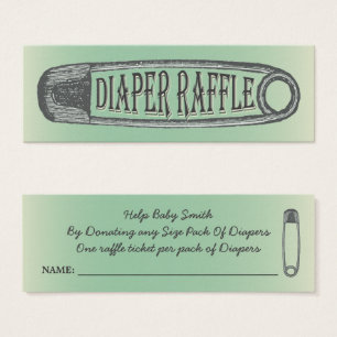 Vintage Safety Pin Baby Shower Game Diaper Raffle