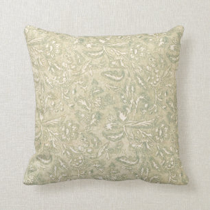 Vintage Sage Floral Pillow