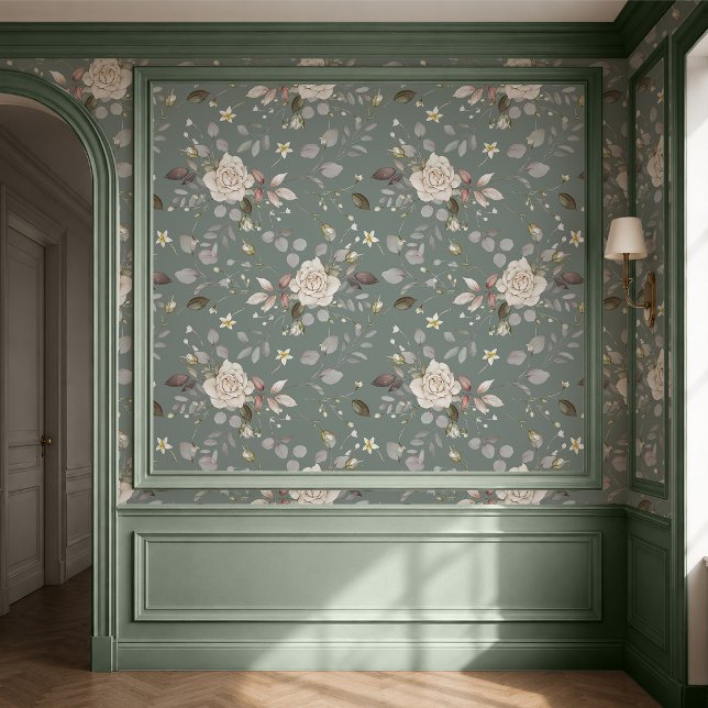 Vintage Sage Floral Wallpaper (Creator Uploaded)