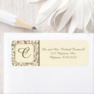 Vintage Sage Green Dusty Pink Monogram Wedding