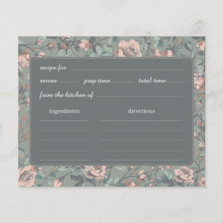 Vintage Sage Green Dusty Rose Bridal Shower Recipe