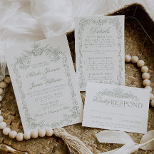Vintage Sage Green Old Money Classy Wedding